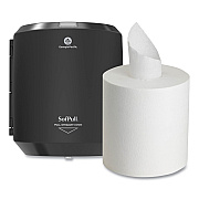Georgia Pacific Professional SofPull CenterPull Hand Towel Dispenser, 9.63 x 8.88 x 10.94, Black (GPC58204B)