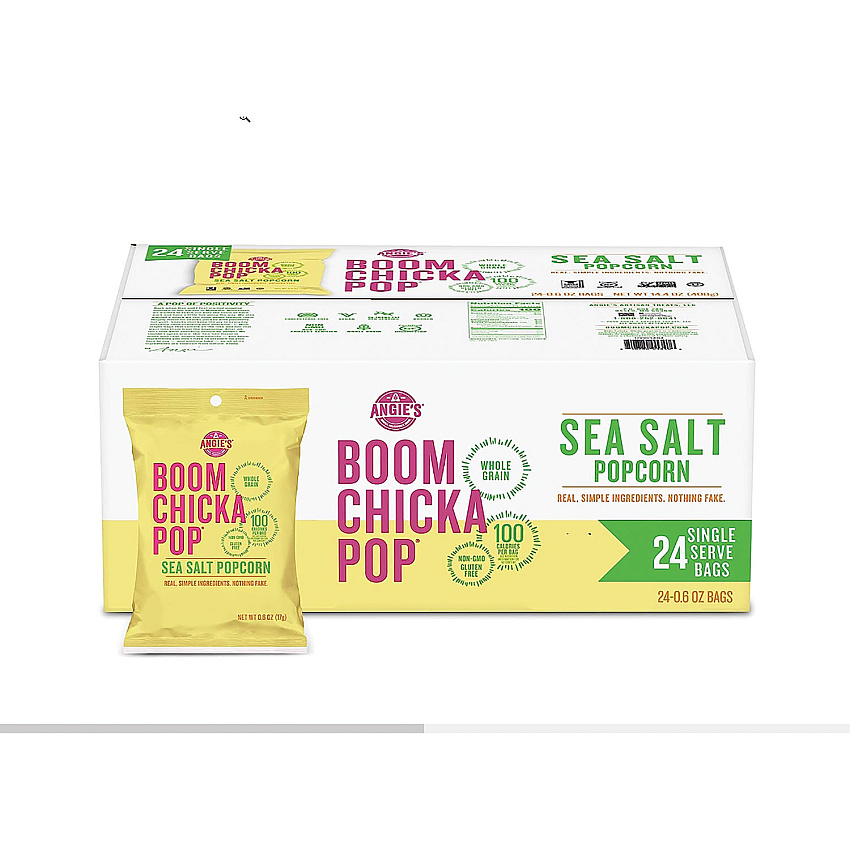 ANGIES BOOMCHICKAPOP BOOMCHICKAPOP Popcorn, 0.6 oz Bag, 24 Bags/Carton (OFXSN01027)