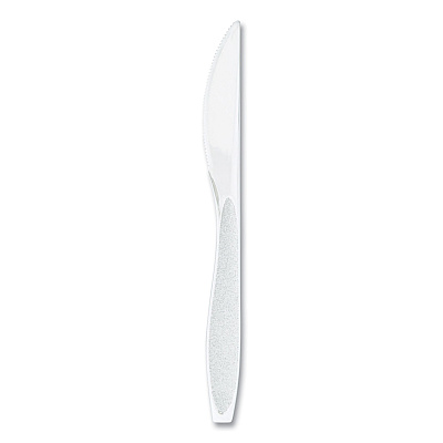 Solo Impress Heavyweight Full-Length Polystyrene Cutlery, Knife, White, 100/Box (SCCHSWKX0007BX)