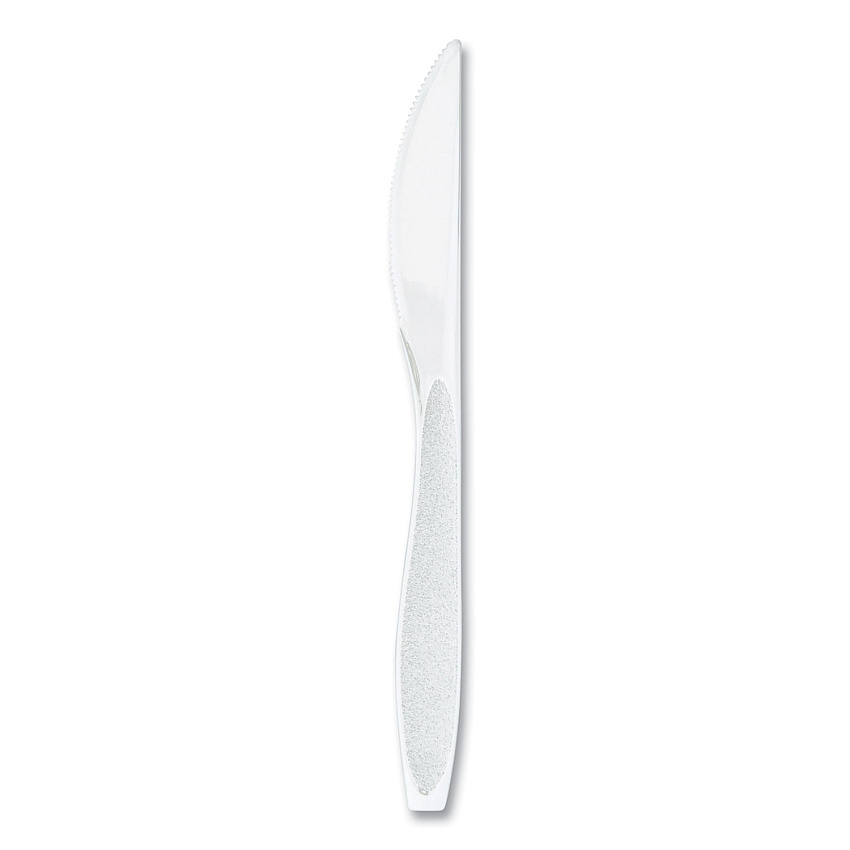 Solo Impress Heavyweight Full-Length Polystyrene Cutlery, Knife, White, 100/Box (SCCHSWKX0007BX)