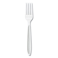 Solo Impress Heavyweight Full-Length Polystyrene Cutlery, Fork, White, 100/Box (SCCHSWFX0007BX)