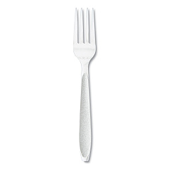 Solo Impress Heavyweight Full-Length Polystyrene Cutlery, Fork, White, 100/Box (SCCHSWFX0007BX)