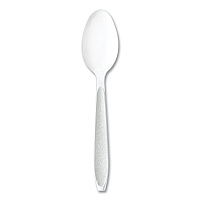 Solo Impress Heavyweight Full-Length Polystyrene Cutlery, Teaspoon, White, 100/Box (SCCHSWTX0007BX)