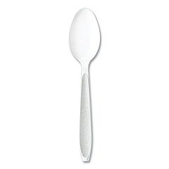 Solo Impress Heavyweight Full-Length Polystyrene Cutlery, Teaspoon, White, 100/Box (SCCHSWTX0007BX)