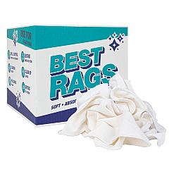 Rw80 Flannel Reclaimed Rags White 10lb Box (R-W80-10)