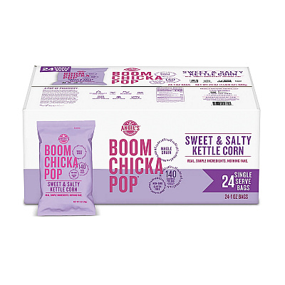 ANGIES BOOMCHICKAPOP Popcorn, Sweet and Salty, 1 oz Bag, 24/Carton (OFXSN01213)