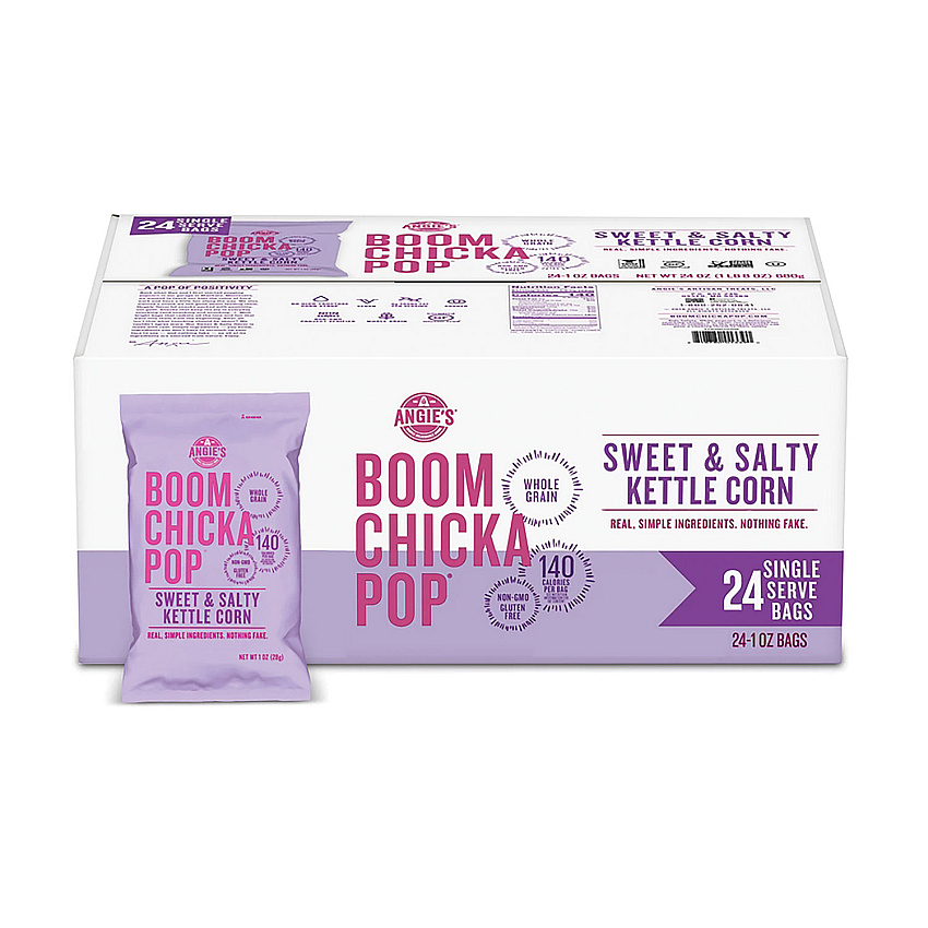 ANGIES BOOMCHICKAPOP Popcorn, Sweet and Salty, 1 oz Bag, 24/Carton (OFXSN01213)