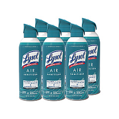 LYSOL Air Sanitizer Spray, Simple Fresh, 10 oz Aerosol Spray, 6/Carton (RAC99350CT)