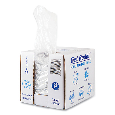 Inteplast Group Food Bags, 112 oz, 6" x 3" x 15", Clear, 1,000/Carton (IBSPB060315)