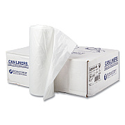 Inteplast Group High-Density Commercial Can Liners, 60 gal, 14 mic, 38" x 60", Clear, Interleaved Roll, 25 Bags/Roll, 8 Rolls/Carton (IBSS386014N)