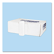 Inteplast Group High-Density Commercial Can Liners, 45 gal, 12 mic, 40" x 48", Clear, Interleaved Roll, 25 Bags/Roll, 10 Rolls/Carton (IBSS404812N)