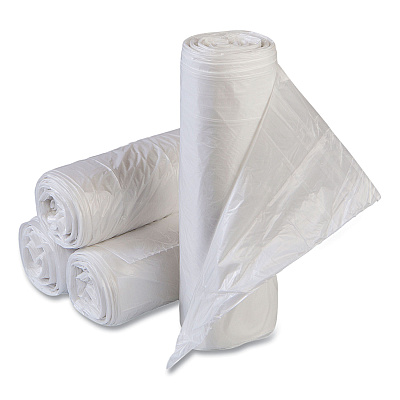 Inteplast Group Low-Density Commercial Can Liners, 60 gal, 1.15 mil, 38" x 58", Clear, Interleaved Roll, 20 Bags/Roll, 5 Rolls/Carton (IBSSLW3858SPNS)