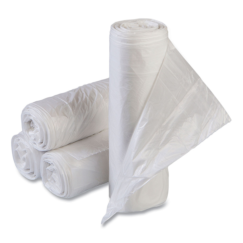 Inteplast Group High-Density Commercial Can Liner Value Pack, 33 gal, 10 mic, 33" x 39", Clear, Interleaved Roll, 25 Bags/Roll, 20 Rolls/CT (IBSVALH3340N11)
