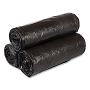 Inteplast Group High-Density Commercial Can Liner Value Pack, 60 gal, 19 mic, 43" x 46", Black, Interleaved Roll, 25 Bags/Roll, 6 Rolls/CT (IBSVALH4348K22)