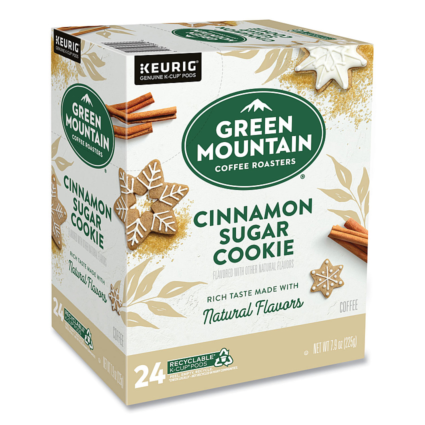 Green Mountain Coffee Roasters Roasters Roasters Cinnamon Sugar Cookie Coffee K-Cups, 24/Box (GMT5814)
