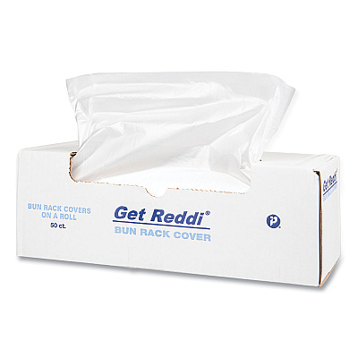 Inteplast Group Poly Bun Rack Cover, 60 x 80, 15 Micron, Clear, Plastic, 50/Carton (IBSBR60X80)
