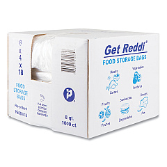Inteplast Group Food Bags, 2 gal, 8" x 4" x 18", Clear, 1,000/Carton (IBSPB080418)
