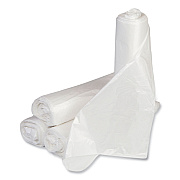 Inteplast Group Low-Density Commercial Can Liners, 10 gal, 0.35 mil, 24" x 24", Clear, Perforated Roll, 50 Bags/Roll, 20 Rolls/Carton (IBSSL2424LTN)