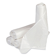 Inteplast Group Low-Density Commercial Can Liners, 16 gal, 0.5 mil, 24" x 32", White, Interleaved Roll, 50 Bags/Roll, 10 Rolls/Carton (IBSSL2432XHW)