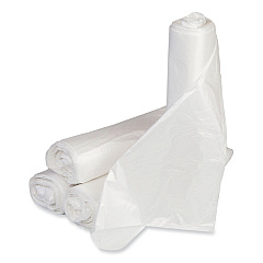 Inteplast Group Low-Density Commercial Can Liners, 16 gal, 0.5 mil, 24" x 32", White, Interleaved Roll, 50 Bags/Roll, 10 Rolls/Carton (IBSSL2432XHW)