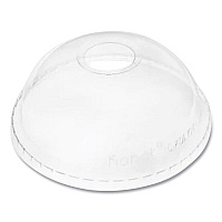 Karat PET Lids, Dome Lid, Fits 32 oz Cold Cups, Clear, 500/Carton (KRTCKDL107)