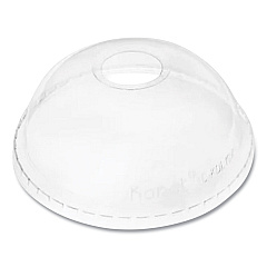 Karat PET Lids, Dome Lid, Fits 32 oz Cold Cups, Clear, 500/Carton (KRTCKDL107)