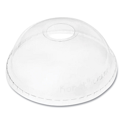 Karat PET Lids, Dome Lid, Fits 32 oz Cold Cups, Clear, 500/Carton (KRTCKDL107)