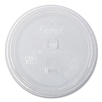 Karat PET Lids, Strawless Sipper, Fits 12 oz to 24 oz Cold Cups, Clear, 1,000/Carton (KRTCKC626TSSH)