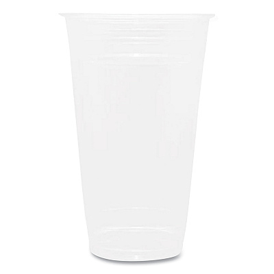 Karat PET Plastic Cups, 24 oz, Clear, 600/Carton (KRTCKC24)