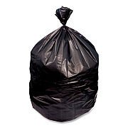 Boardwalk Low-Density Waste Can Liners, 23 gal, 0.9 mil, 28" x 45", Black, Perforated Roll, 25 Bags/Roll, 8 Rolls/Carton (BWK2845SJB)