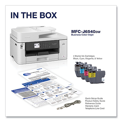 Brother MFC-J6540DW Business Color All-in-One Inkjet Printer, Copy/Fax/Print/Scan