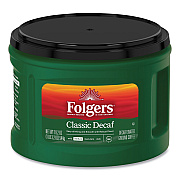 Folgers Coffee, Classic Roast Decaffeinated, Ground, 19.2 oz Can (FOL00374EA)
