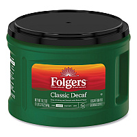 Folgers Coffee, Classic Roast Decaffeinated, Ground, 19.2 oz Can (FOL00374EA)