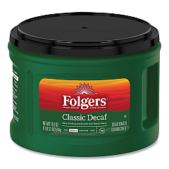 Folgers Coffee, Classic Roast Decaffeinated, Ground, 19.2 oz Can (FOL00374EA)
