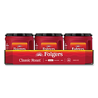 Folgers Coffee, Classic Roast, Ground, 25.9 oz Canister, 6/Carton (FOL20421CT)