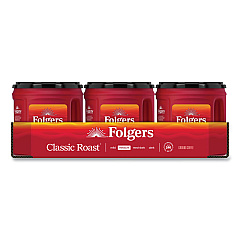 Folgers Coffee, Classic Roast, Ground, 25.9 oz Canister, 6/Carton (FOL20421CT)