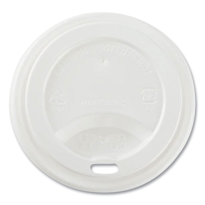 Karat Hot Cup Lids, Fits 8 oz Paper Hot Cups, Sipper Lid, White, 1,000/Carton (KRTCKDL508WPP)