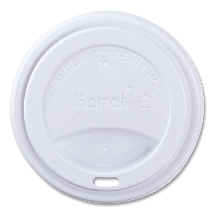 Karat Hot Cup Lids, Fits 10 oz to 24 oz Paper Hot Cups, Sipper Lid, White, 1,000/Carton (KRTCKDL516WPP)
