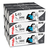 WypAll L40 Towels, POP-UP Box, 9.8 x 16.4, Blue, 100/Box, 9 Boxes/Carton (KCC05740)