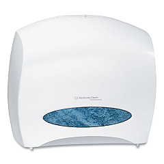 Kimberly-Clark JRT Jr. Escort Jumbo Roll Bath Tissue Dispenser, 16 x 5.75 x 13.88, Pearl White (KCC09508)