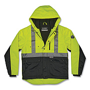 ergodyne GloWear 8275 Class 2 Heavy-Duty Hi-Vis Workwear Sherpa Lined Jacket, X-Large, Lime (EGO23975)