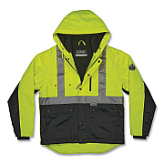 ergodyne GloWear 8275 Class 2 Heavy-Duty Hi-Vis Workwear Sherpa Lined Jacket, 2X-Large, Lime (EGO23976)