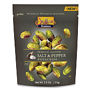 Setton Farms Salt and Pepper Pistachios, 2.5 oz Bag, 8/Carton (SEF6003)