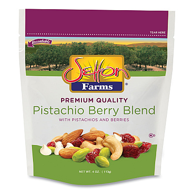 Setton Farms Pistachio Berry Blend, 4 oz Bag, 10/Carton (SEF5919)