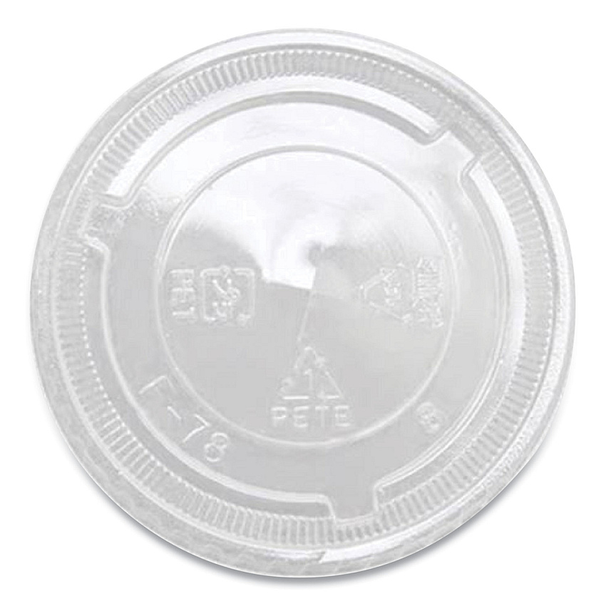 Karat PET Lids, Fits 8 oz to 10 oz Cold Cups, X Straw Hole, Clear, 1,000/Carton (KRTCKC78TS)