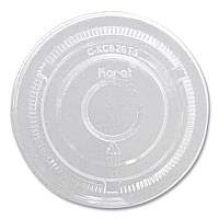 Karat PET Lids, 12 oz to 24 oz Cold Cups, No Hole Flat Lid, Clear, 1,000/Carton (KRTCKC626TSNH)