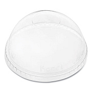 Karat PET Lids, Fits 12 oz to 24 oz Cold Cups, No Hole Dome Lid,,Clear, 1,000/Carton (KRTCKDL626NH)