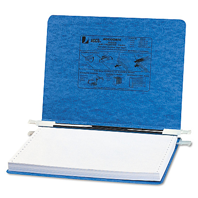 ACCO PRESSTEX Covers with Storage Hooks, 2 Posts, 6" Capacity, 12 x 8.5, Light Blue (ACC54132)