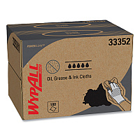 WypAll Power Clean Oil, Grease and Ink Cloths, BRAG Box, 12.1 x 16.8, Blue, 180/Box (KCC33352)