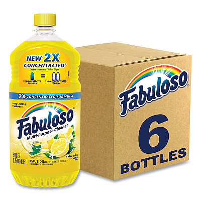 Fabuloso Multi-Use Cleaner, Refreshing Lemon Scent, 56 oz Bottle, 6/Carton (CPCMX06157CT)